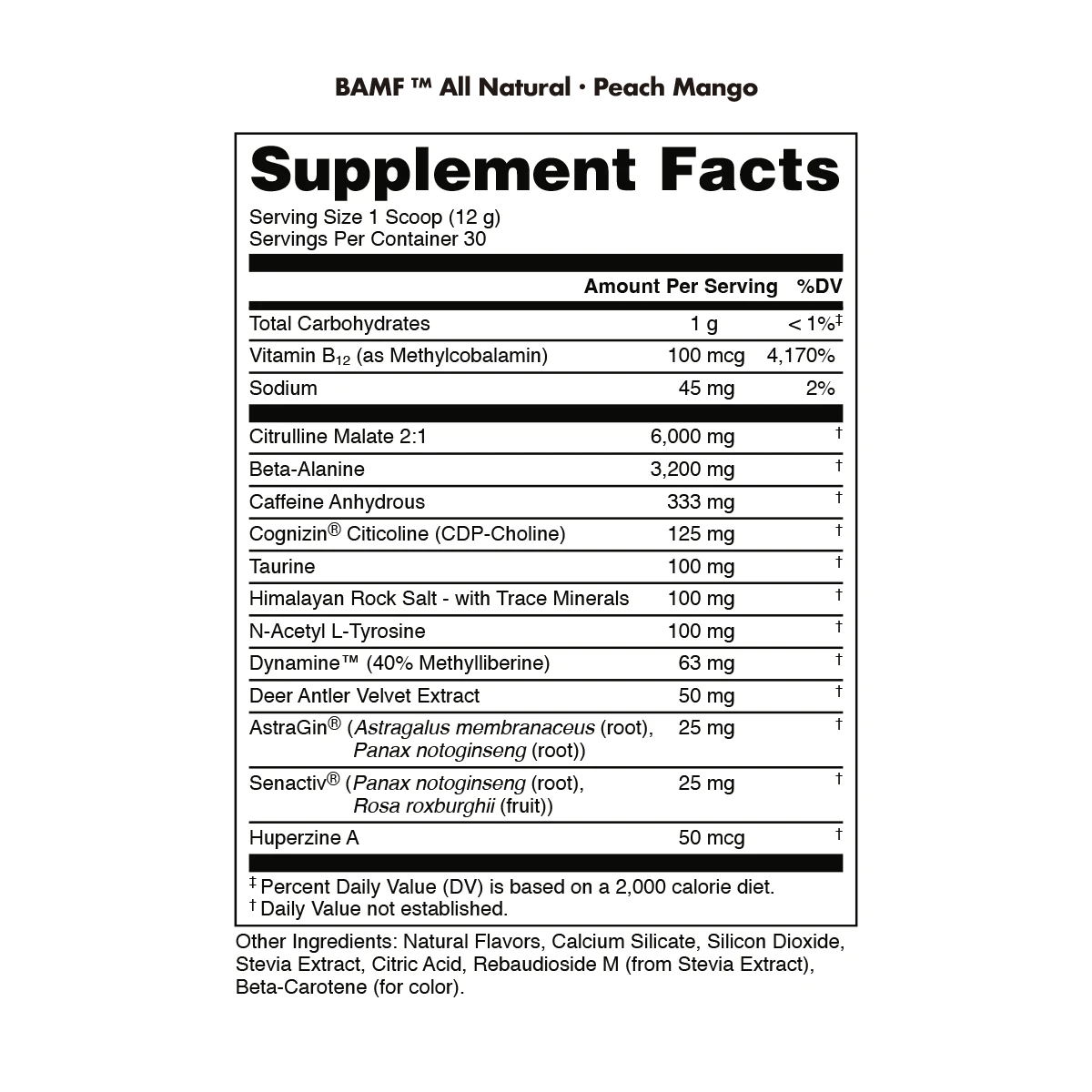 Image of All-Natural BAMF Pre-Workout | Nootropic + Clean Energy Formula