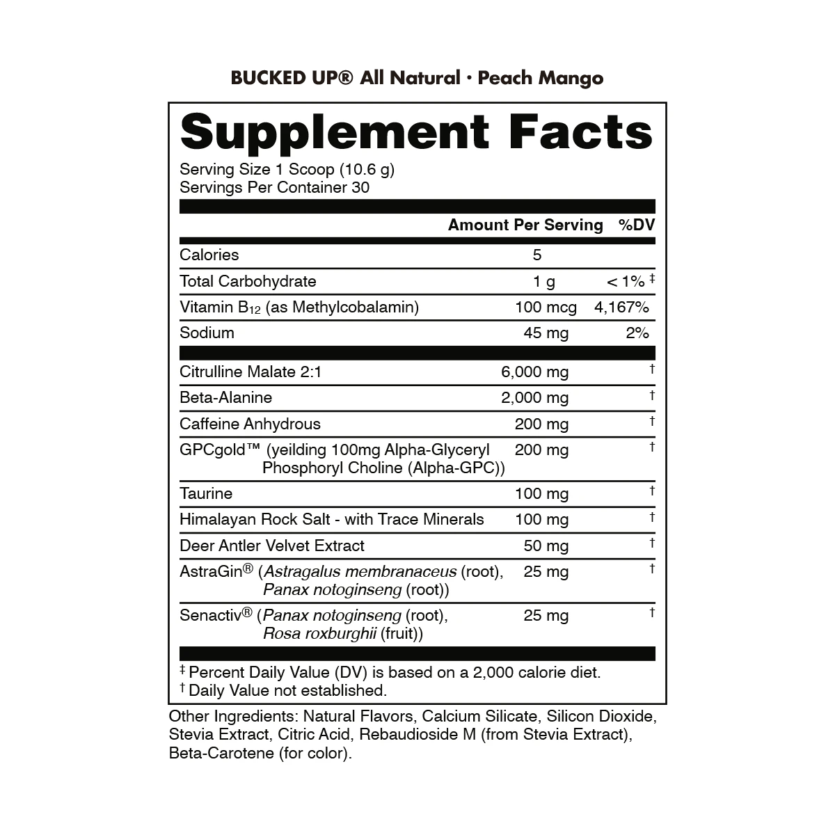 Image of All-Natural Bucked Up Pre-Workout | Balanced, Everyday Performance