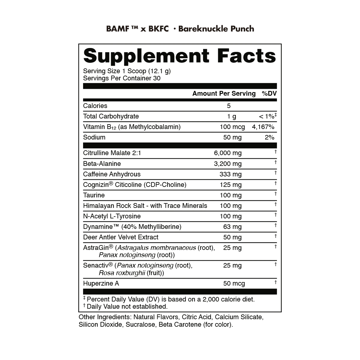 Image of BAMF Pre-Workout - Bare Knuckle Punch