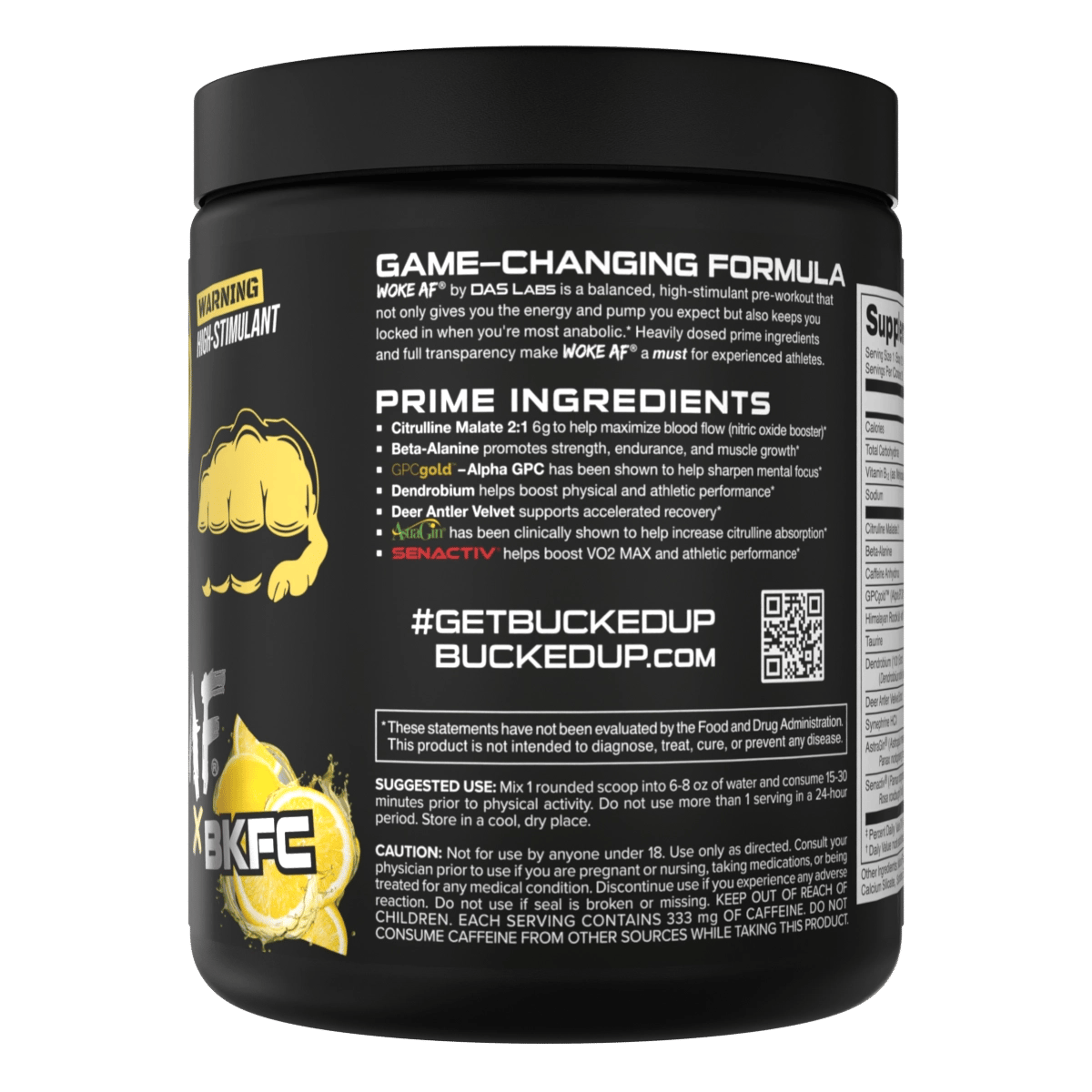 Image of WOKE AF Pre-Workout - BKFC Bare Knuckle Punch