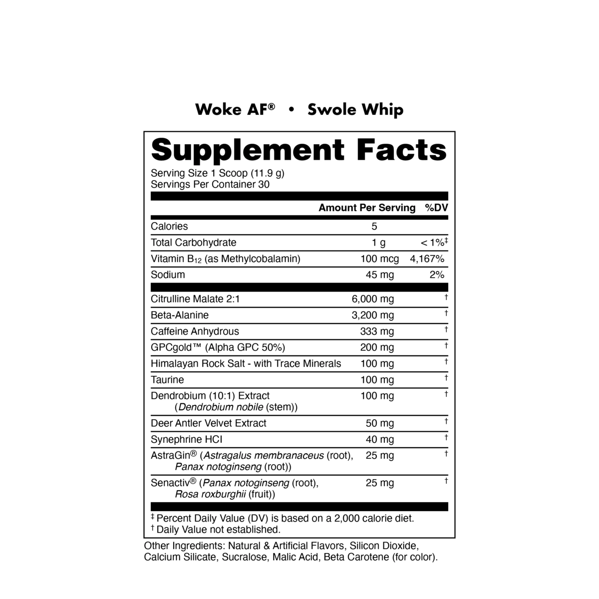 Image of Woke AF Pre-Workout - Swole Whip
