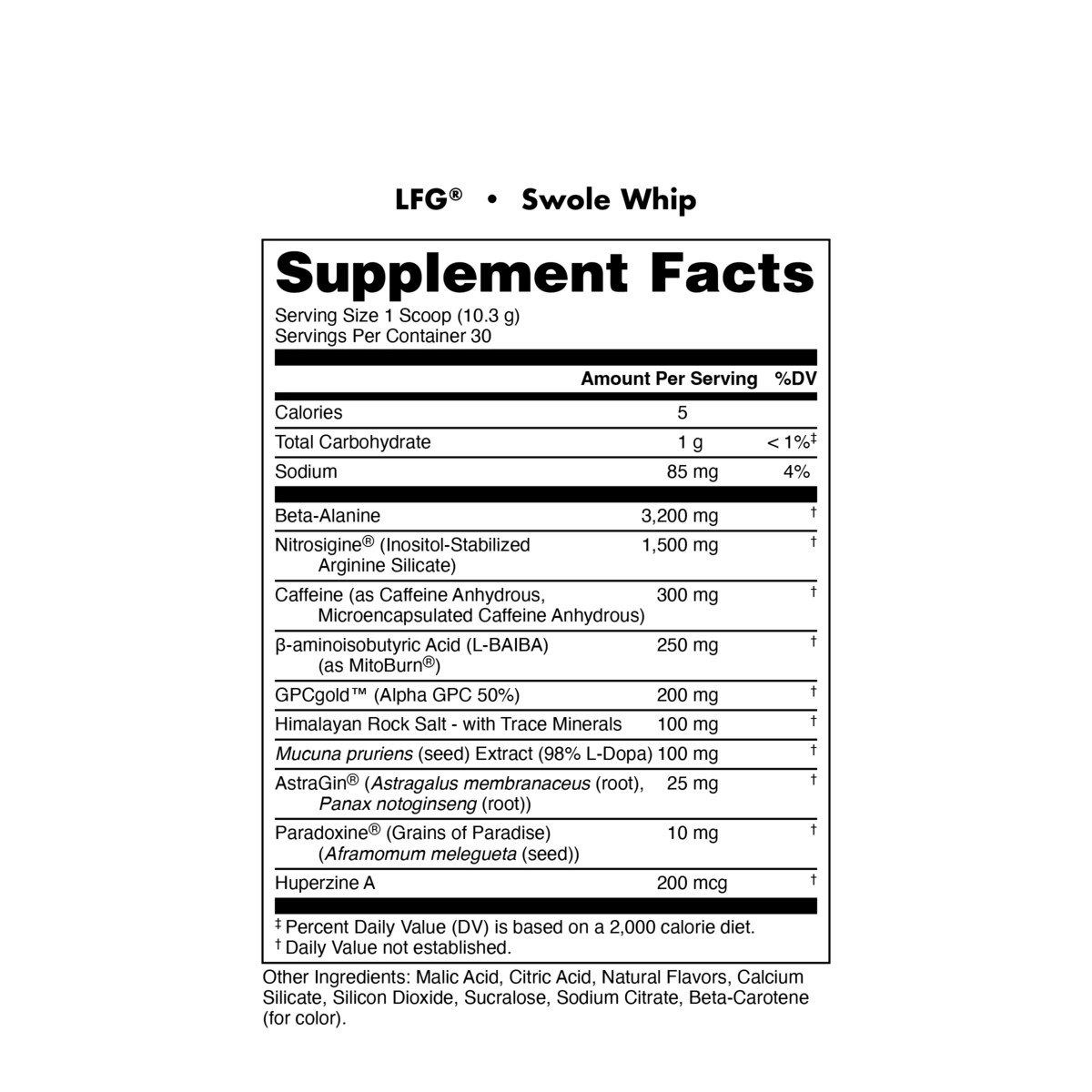 Image of LFG Pre-Workout - Swole Whip