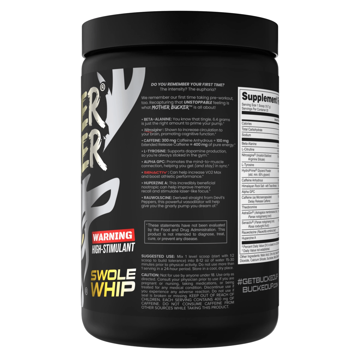 Image of Mother Bucker Pre-Workout - Swole Whip