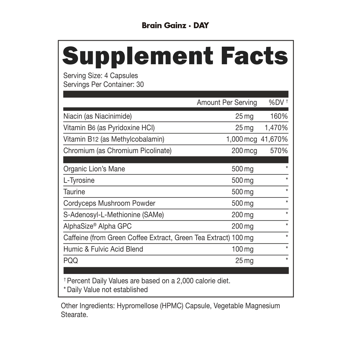 Image of Brain Gainz Nootropic Support | Day Formula - 5 / 5