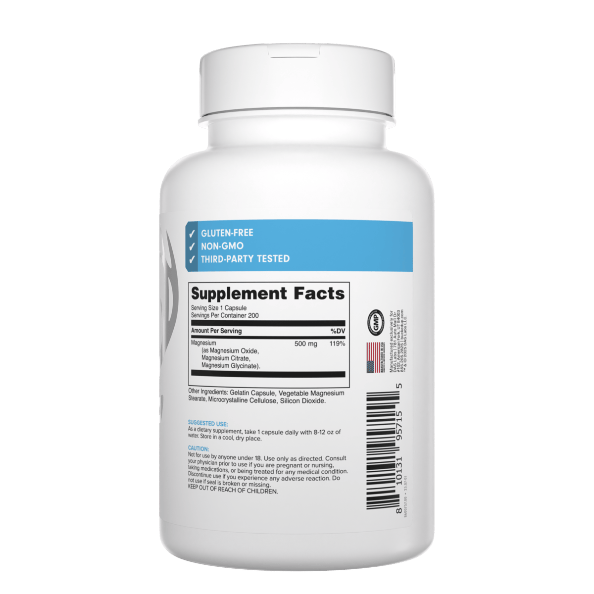 Image of Bucked Up® Triple Magnesium Complex – 200 Capsules - 4 / 5