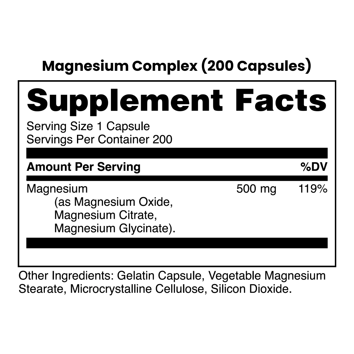 Image of Bucked Up® Triple Magnesium Complex – 200 Capsules - 5 / 5