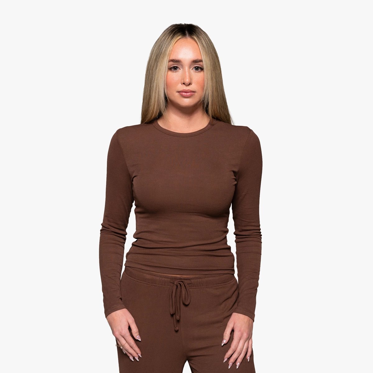 Babe Ribbed Lounge Long Sleeve