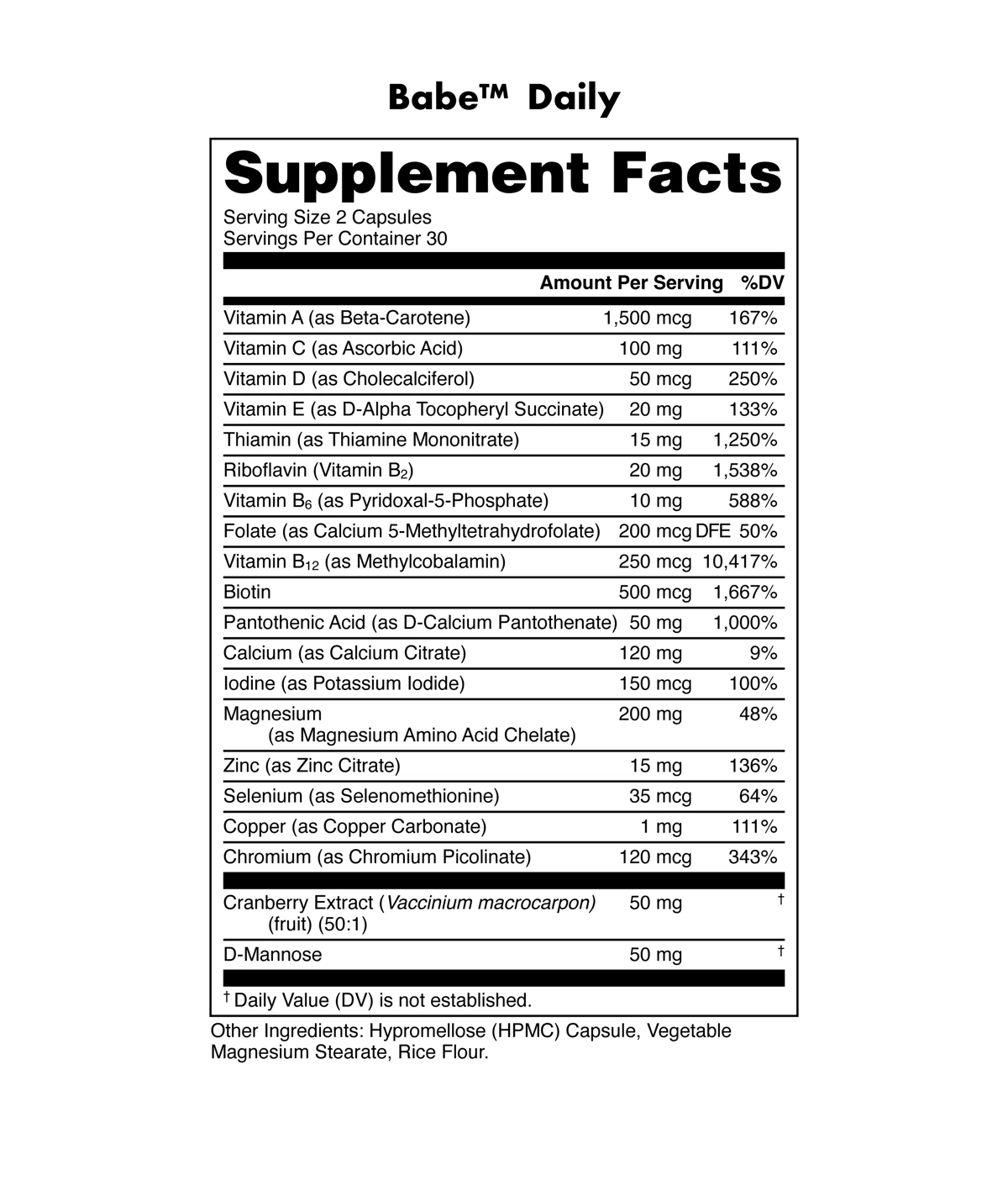 Image of Babe Daily Multivitamin for Women