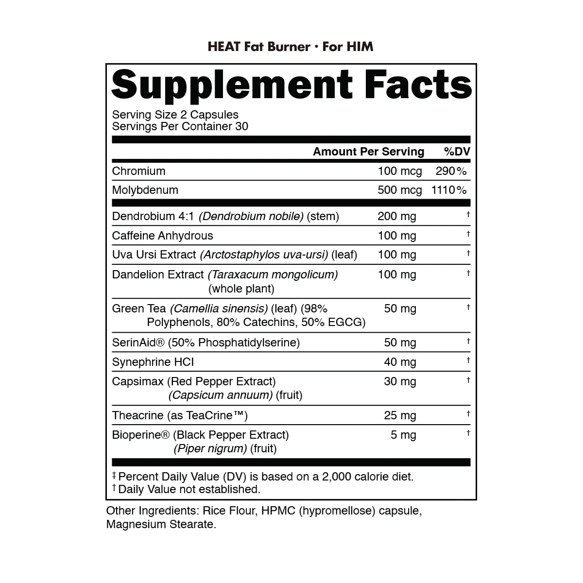 Image of HEAT Fat Burner Capsules - His - 2 / 2