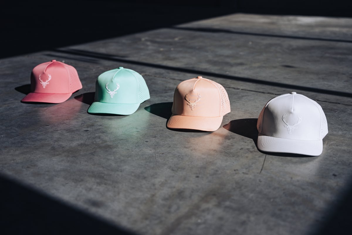 Image of Premium Series Hat - Monochrome - Color - Blush | Pink Buck Logo