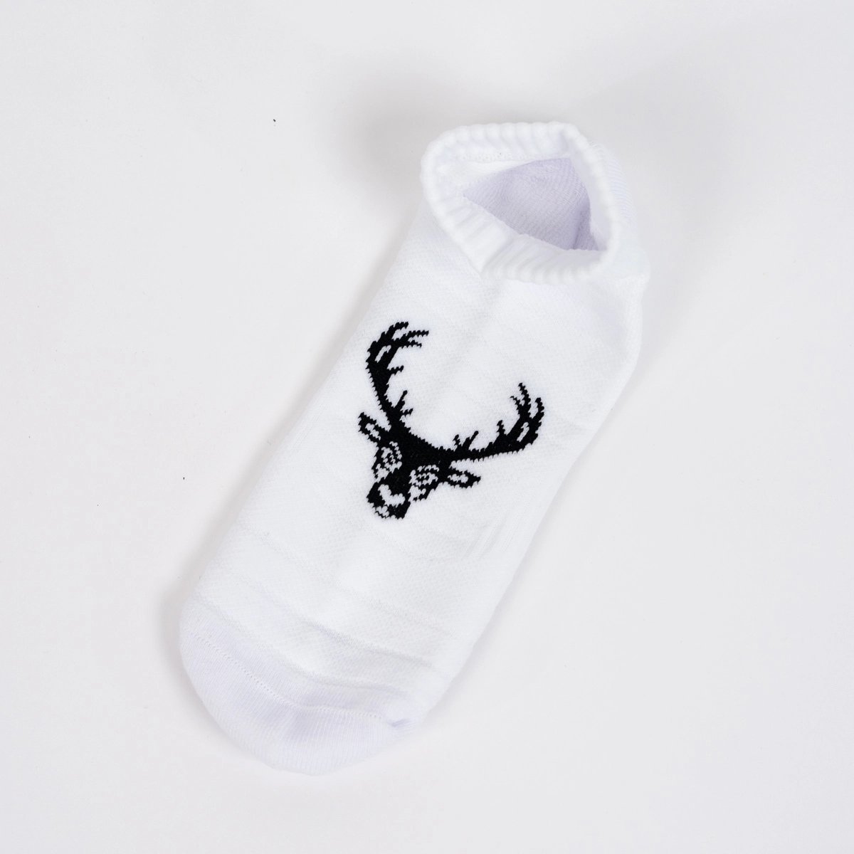 Image of Classic No-Show Socks (3 pack) - Color - White - Black Logo