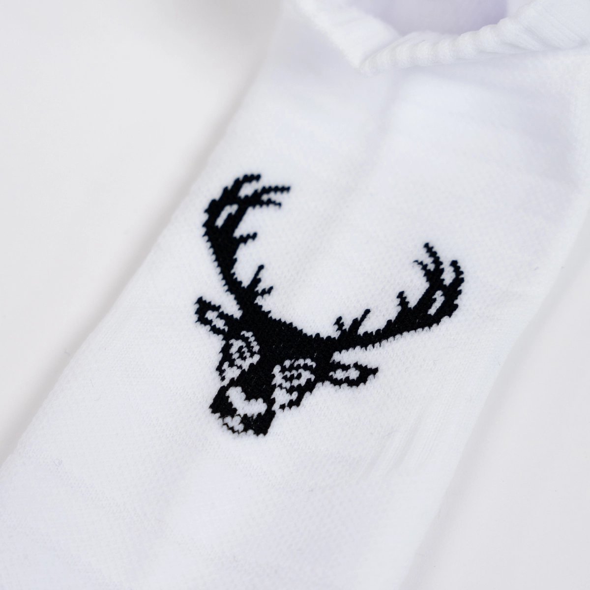 Image of Classic No-Show Socks (3 pack) - Color - White - Black Logo