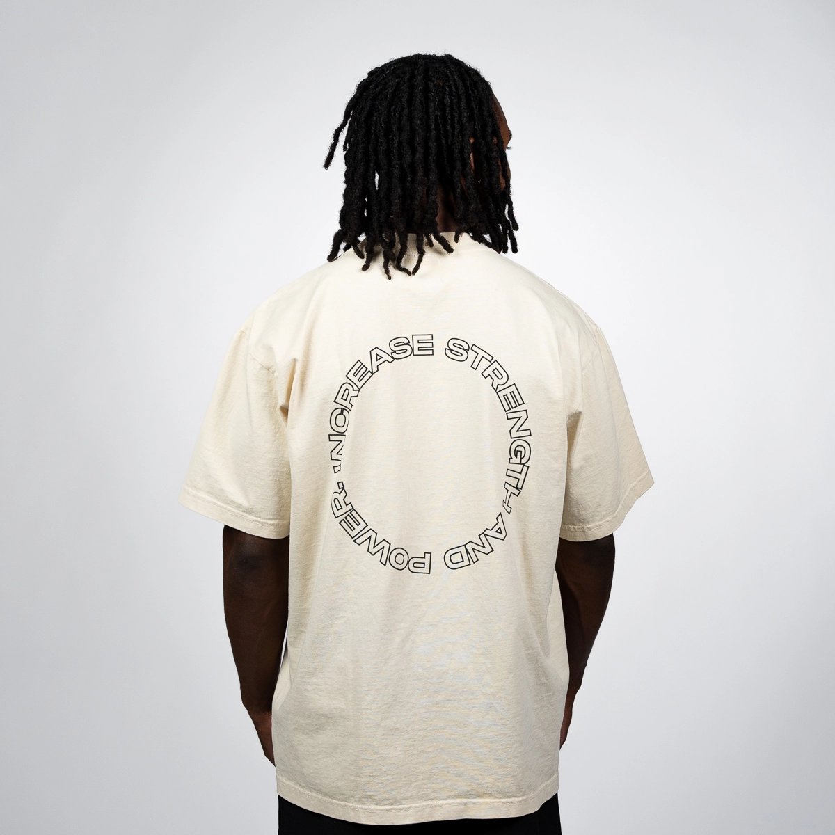 Image of Rise Like a Buck T-Shirt | Last Chance! - Color - Off-White / Black Logo - 3 / 5