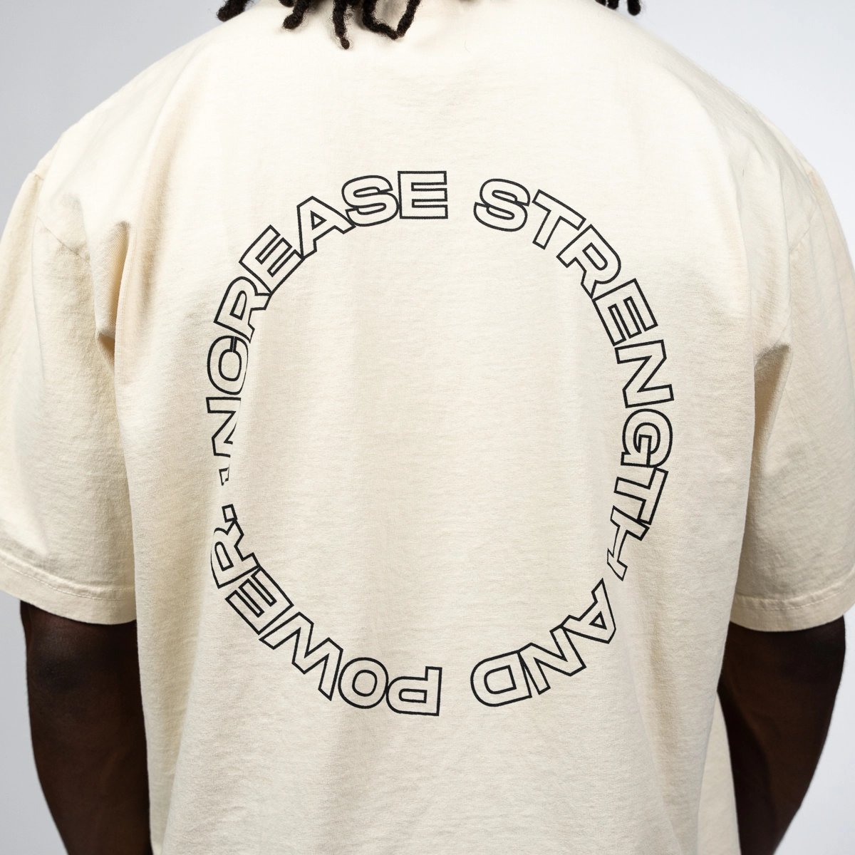 Image of Rise Like a Buck T-Shirt | Last Chance! - Color - Off-White / Black Logo - 5 / 5