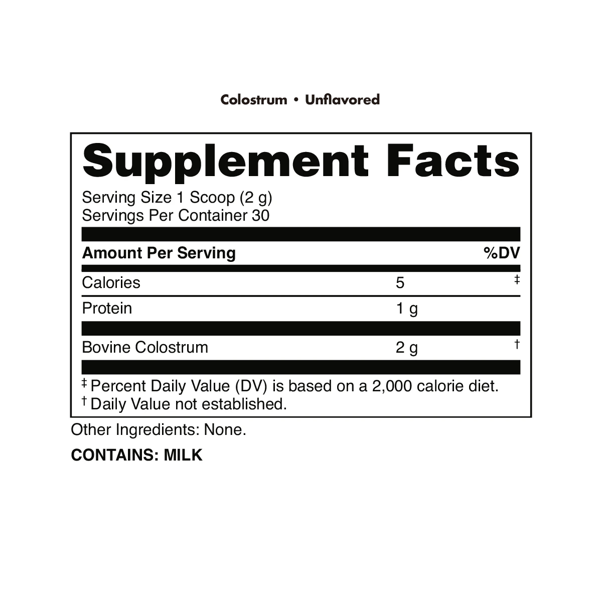 Image of Colostrum - Flavor - Unflavored