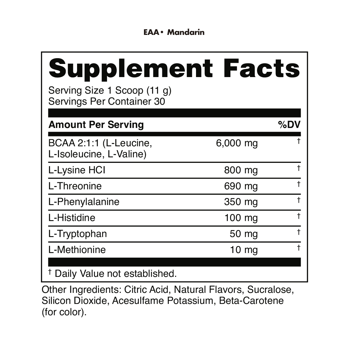 Image of Essential Amino Acids - Flavor - Mandarin