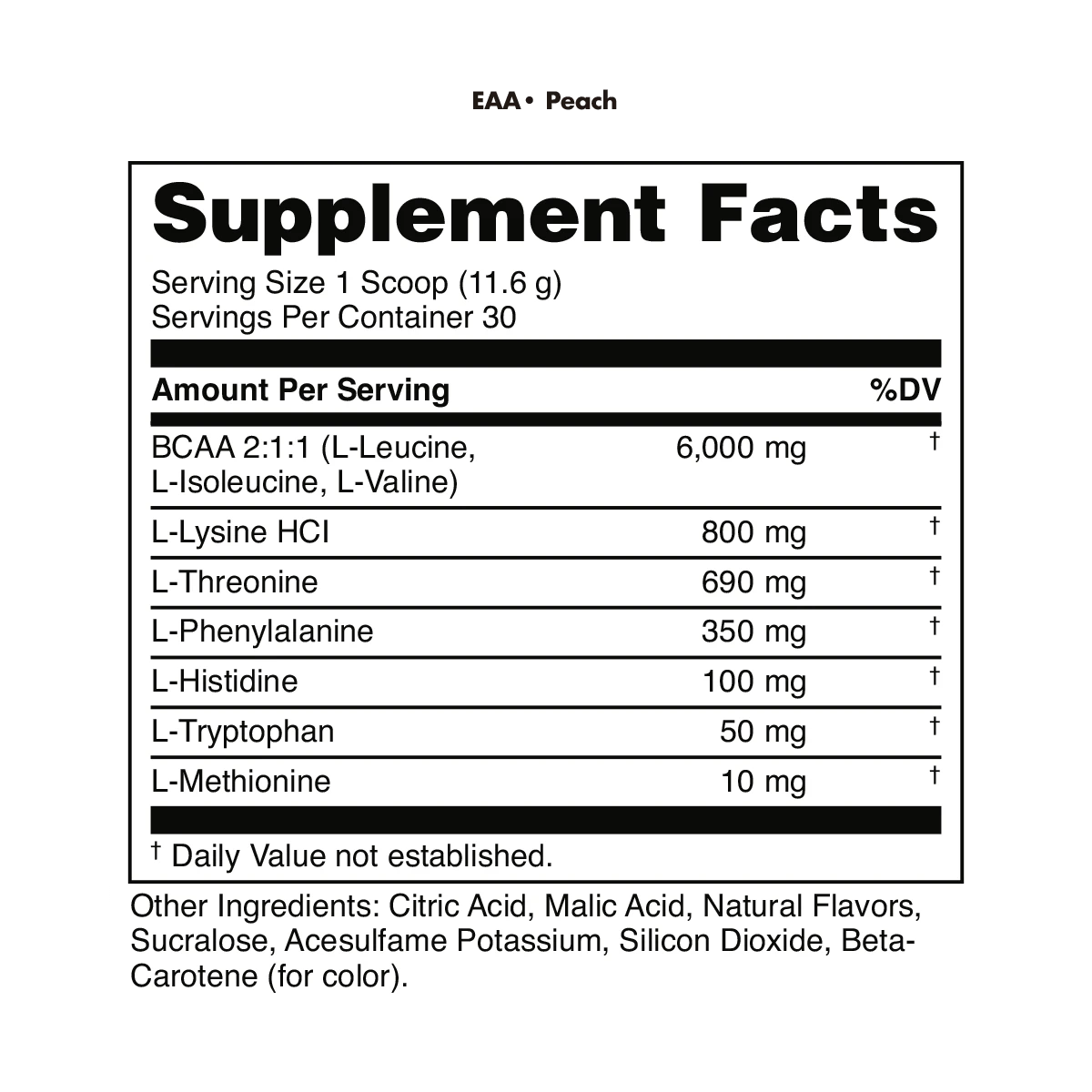 Image of Essential Amino Acids - Flavor - Peach