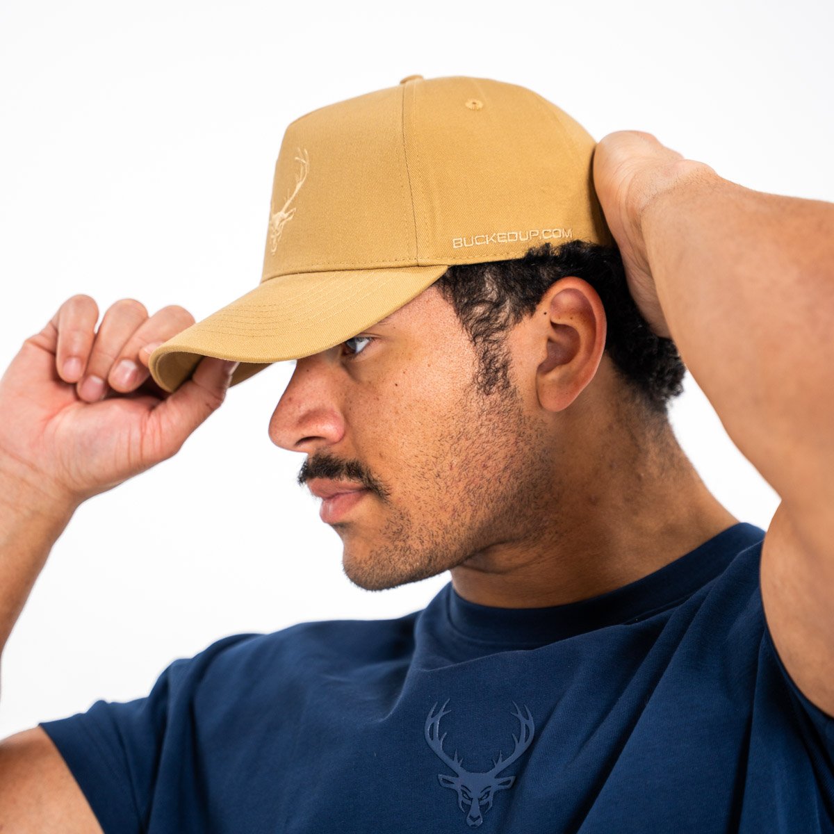 Image of Baseball Snapback - A Frame - Color - Tan / Tan Logo - 3 / 5