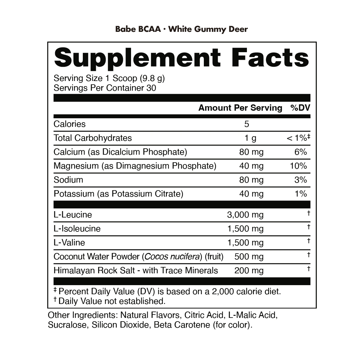Image of Babe X Cara Loren BCAA 2:1:1 - Flavor: White Gummy Deer - 