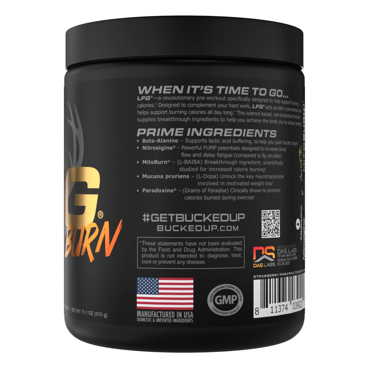 Image of LFG Burn Thermogenic Pre-Workout - Flavor - Lava Flow (Strawberry/Pineapple/Coconut) - 12 / 25