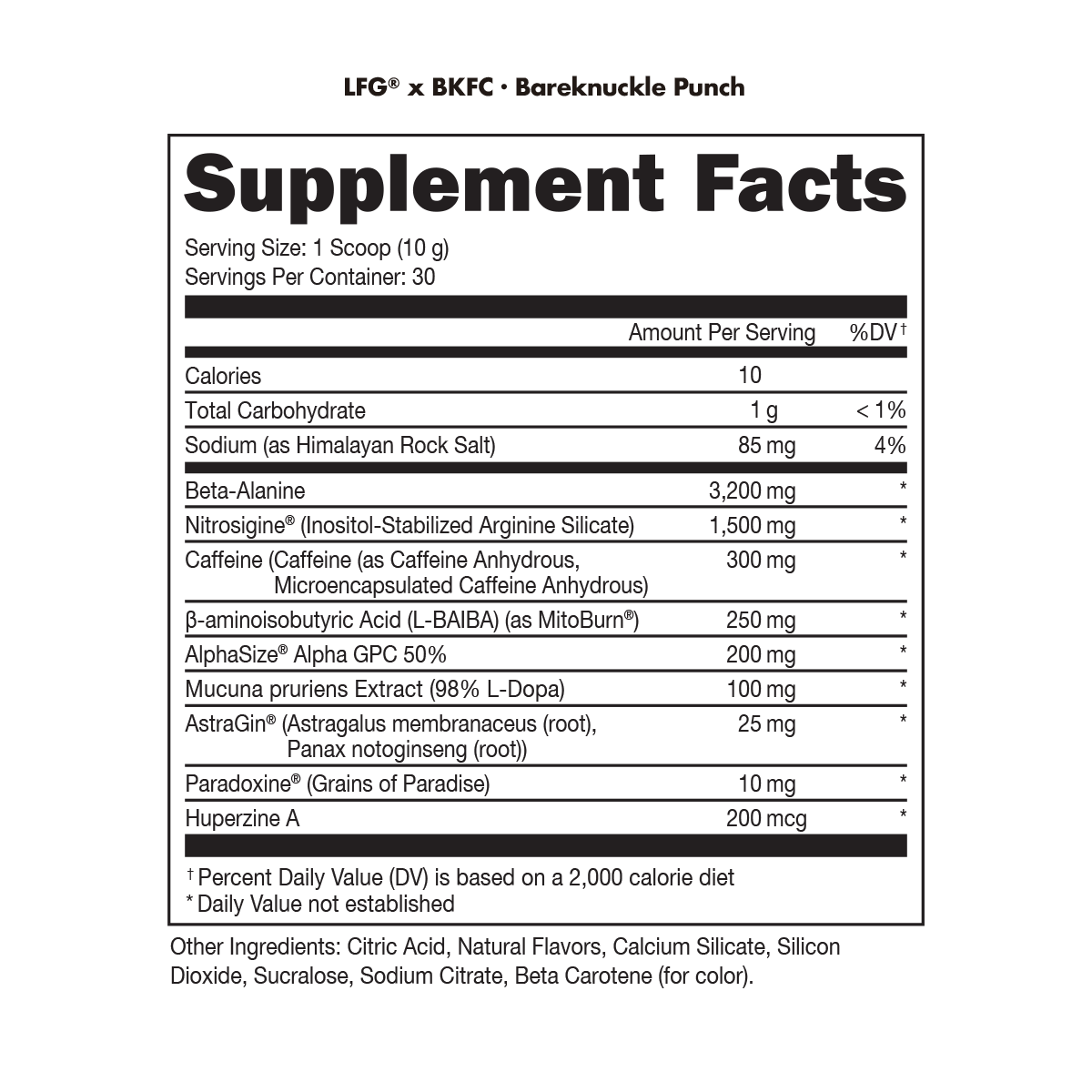 Image of LFG Burn Thermogenic Pre-Workout - Flavor - BKFC - Bare Knuckle Punch (Lemonade) - 20 / 25