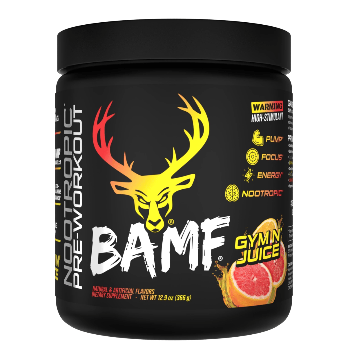 Image of BAMF - High Stimulant Nootropic Pre-Workout - Flavor - Gym N Juice (Citrus Blend) - 1 / 5