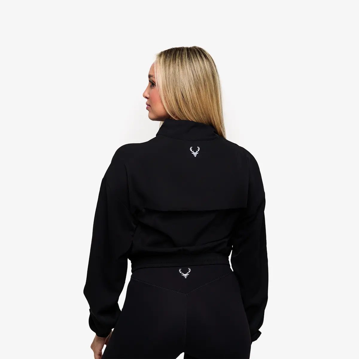 Image of Full Zip Windbreaker - Color - Black / Black Logo - 7 / 12