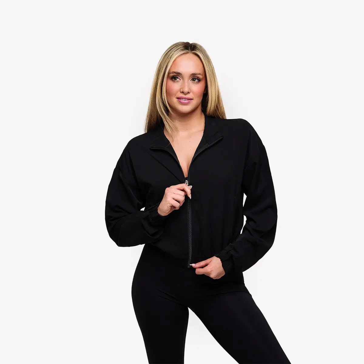 Image of Full Zip Windbreaker - Color - Black / Black Logo - 5 / 12