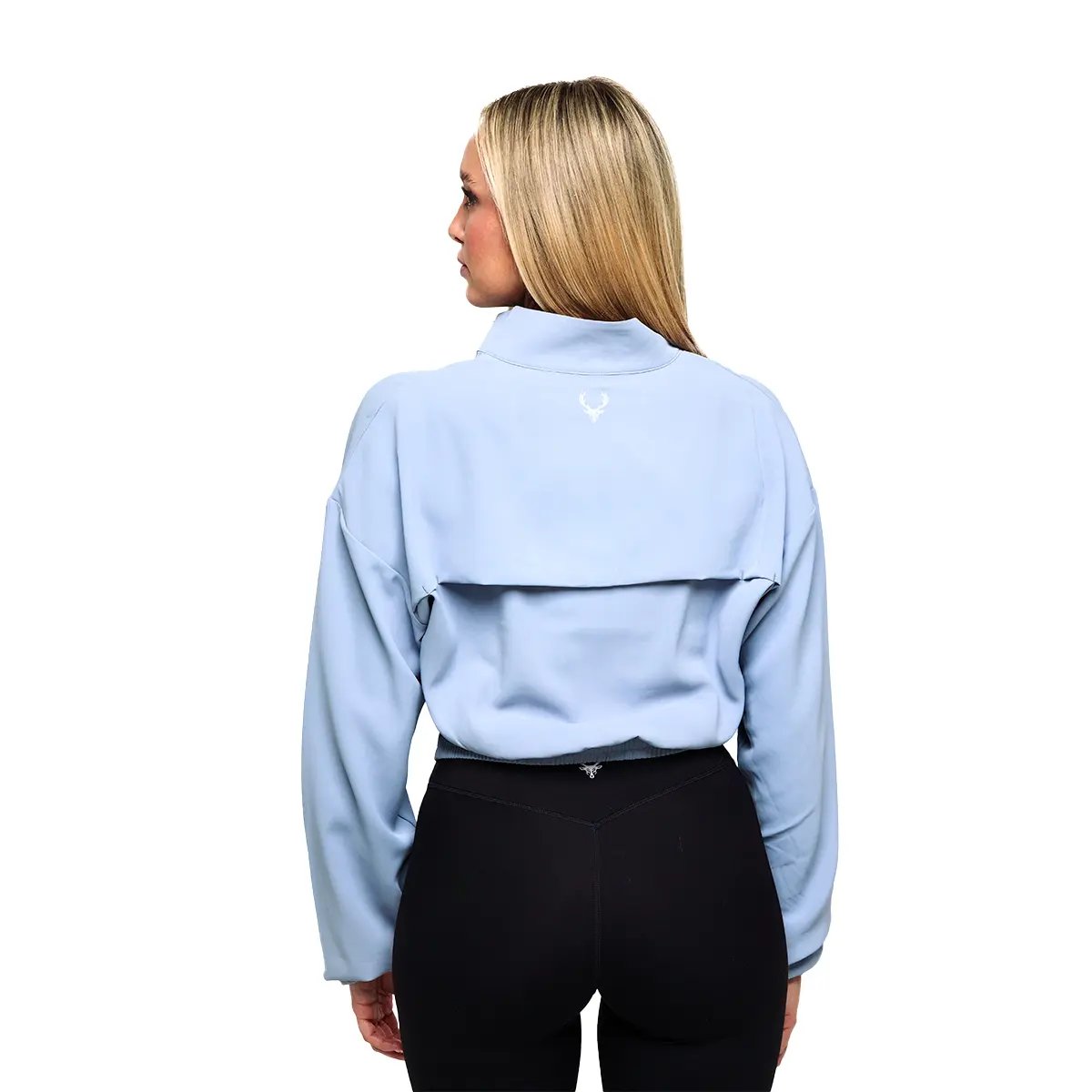 Image of Full Zip Windbreaker - Color - Powder Blue / Blue Logo