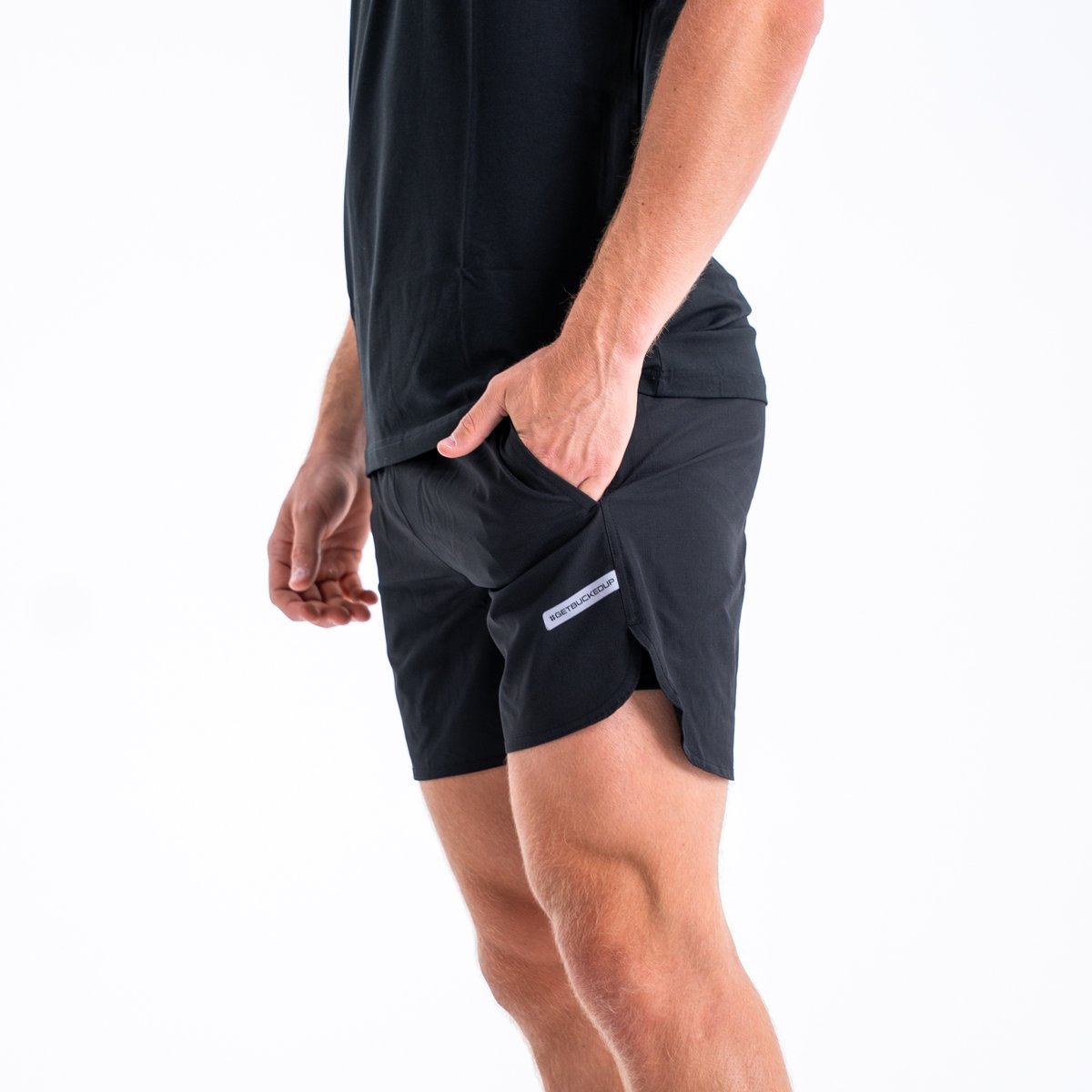 Image of Endurance Liner Short 5" - Color - Black / Gray Logo - 3 / 5