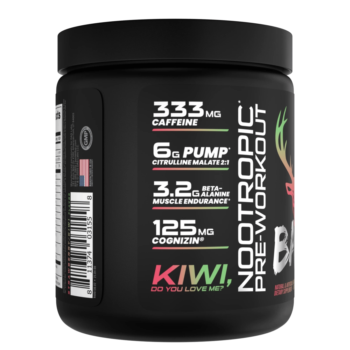Image of BAMF - High Stimulant Nootropic Pre-Workout - Flavor - Kiwi Do You Love Me? (Strawberry Kiwi)