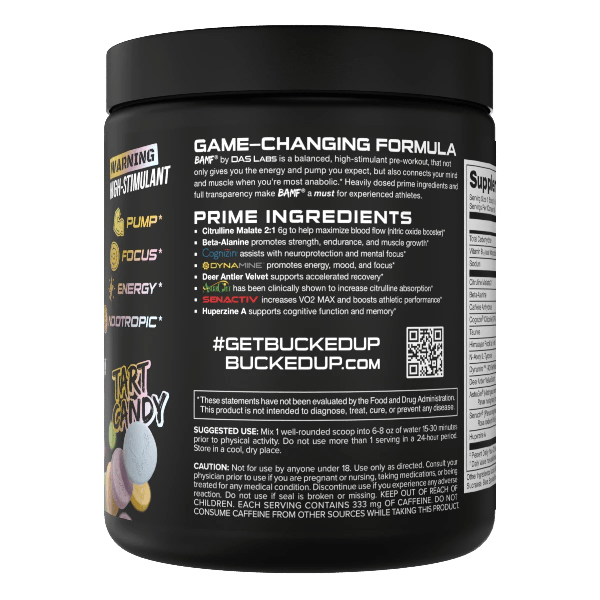 Image of LAST CHANCE FLAVORS - BAMF High Stimulant Nootropic Pre-Workout - Flavor - Tart Candy