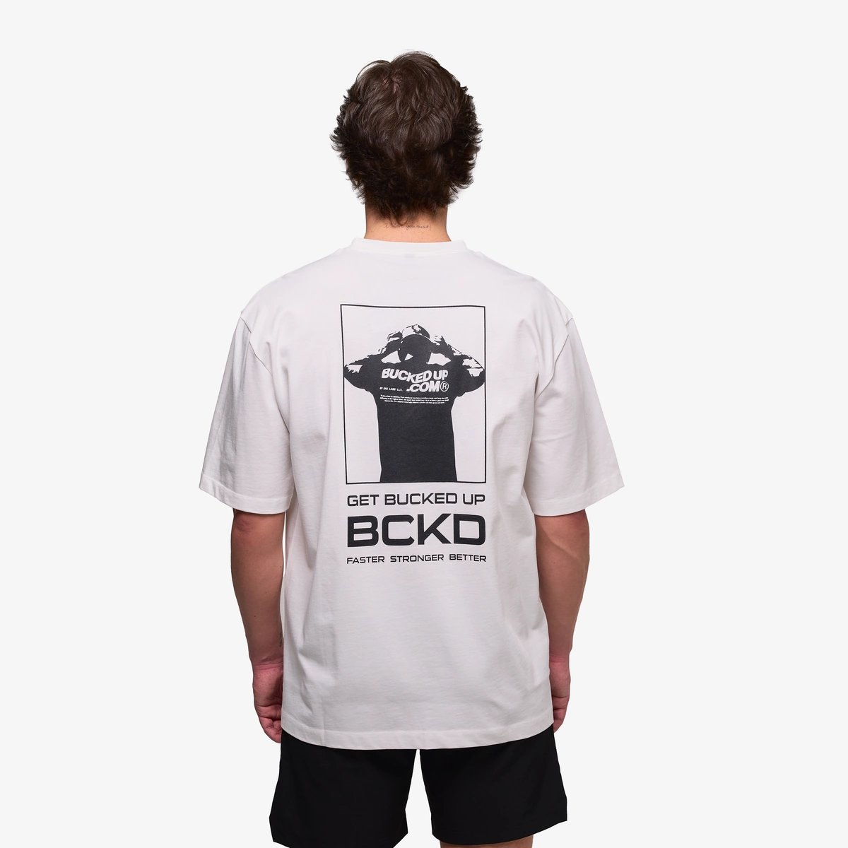 Image of Faster Stronger Better T-Shirt - Color - White - Black Logo