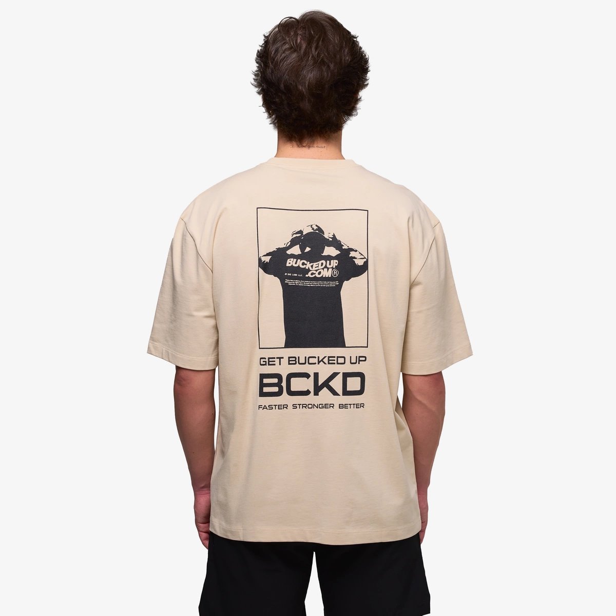 Image of Faster Stronger Better T-Shirt - Color - Tan - Black Logo - 7 / 8