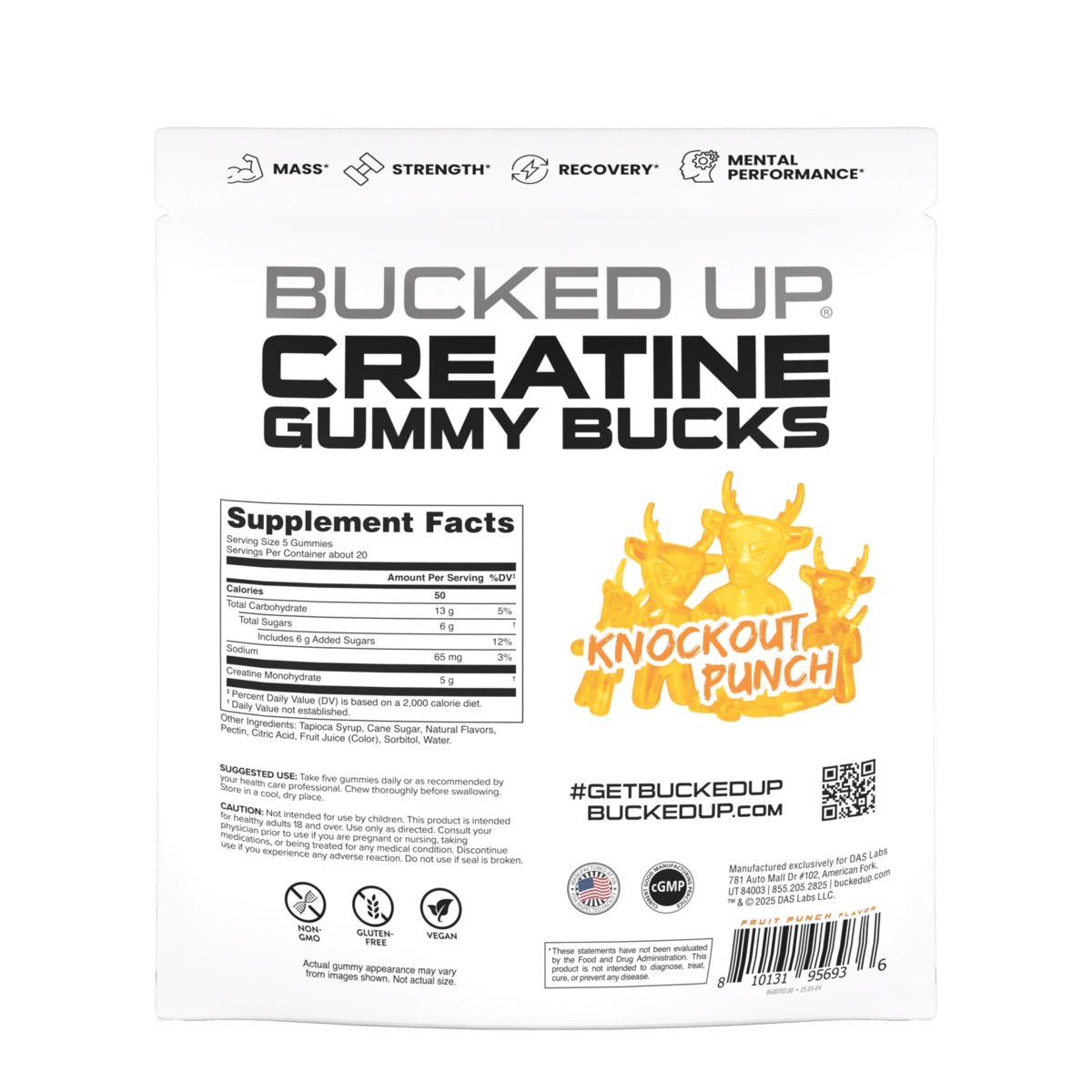 Image of Creatine Gummies - Flavor - Knockout Punch - 5 / 15