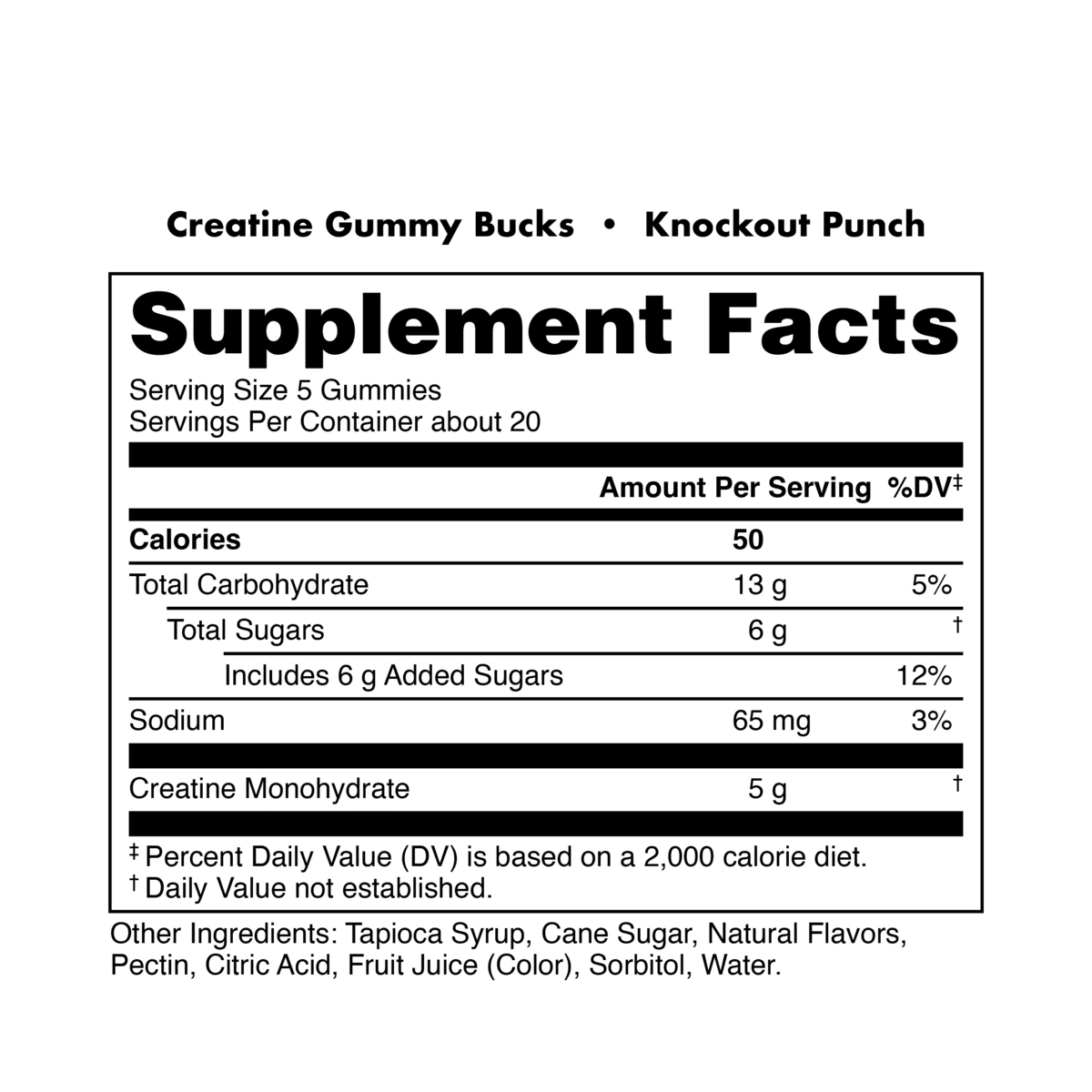 Image of Creatine Gummies - Flavor - Knockout Punch - 6 / 15