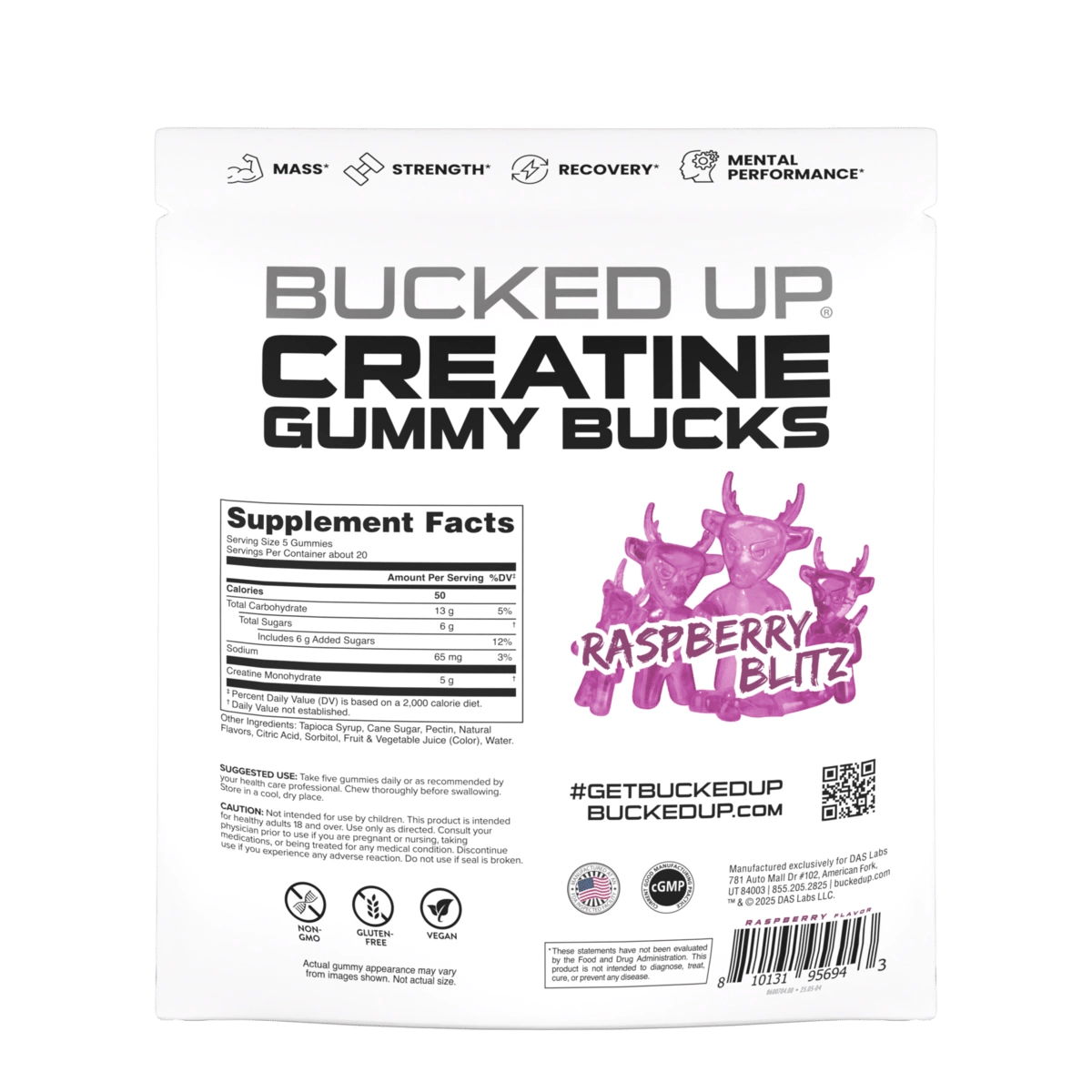 Image of Creatine Gummies - Flavor - Raspberry Blitz