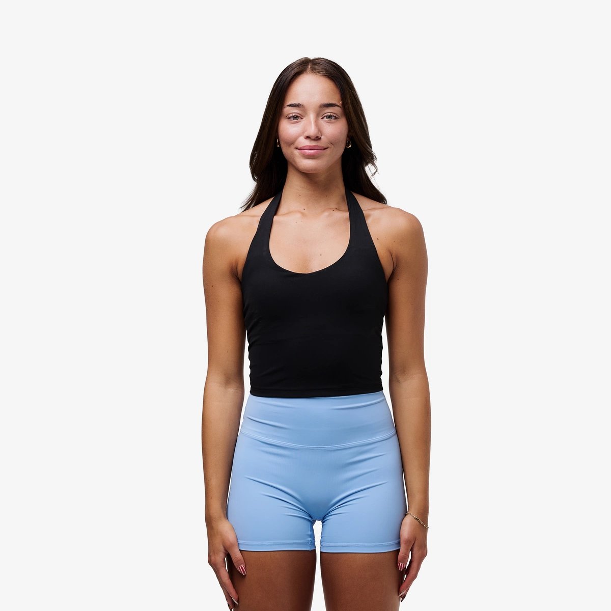 Image of Elevate Halter Tank - Color - Black - Silver Logo
