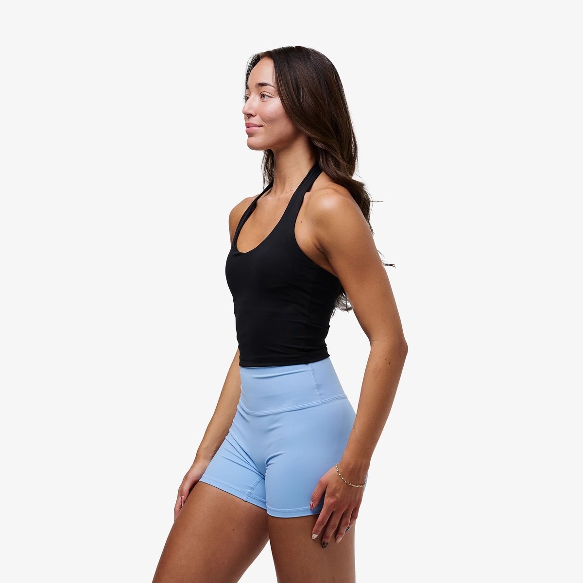 Image of Elevate Halter Tank - Color - Black - Silver Logo