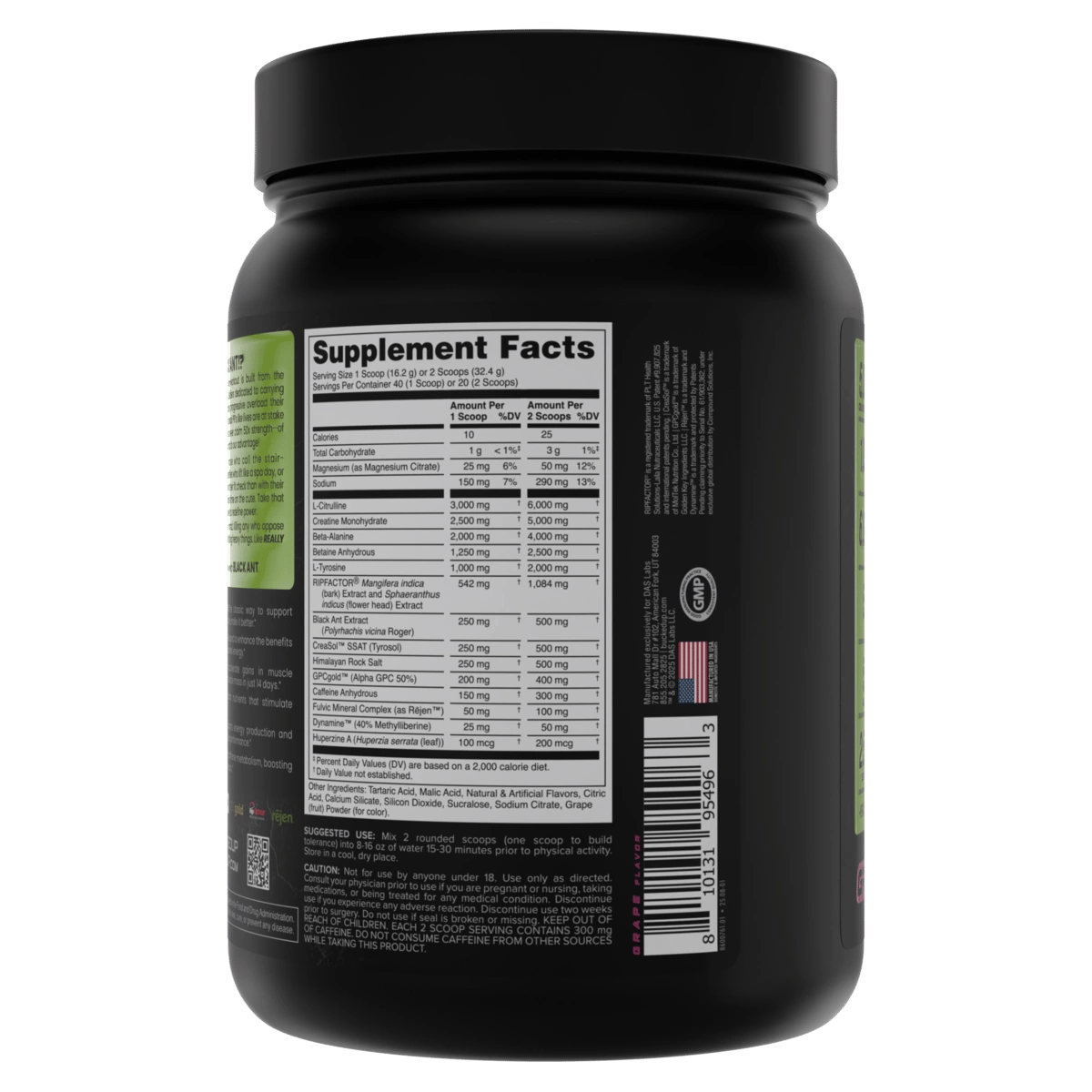 Image of Black Ant Pre-Workout – Strength You Can Feel - Flavor - Grape