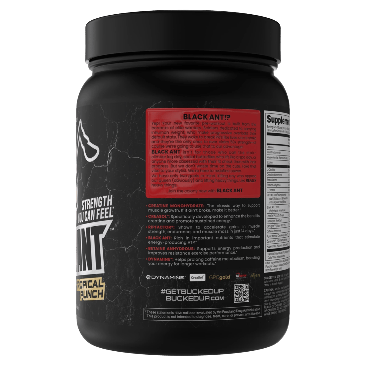 Image of Black Ant Pre-Workout – Strength You Can Feel - Flavor - Tropical Punch - 2 / 5
