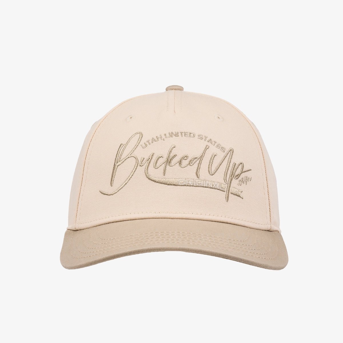Image of Baseball Snapback - Script - Color - Tan / Beige | Tan Logo