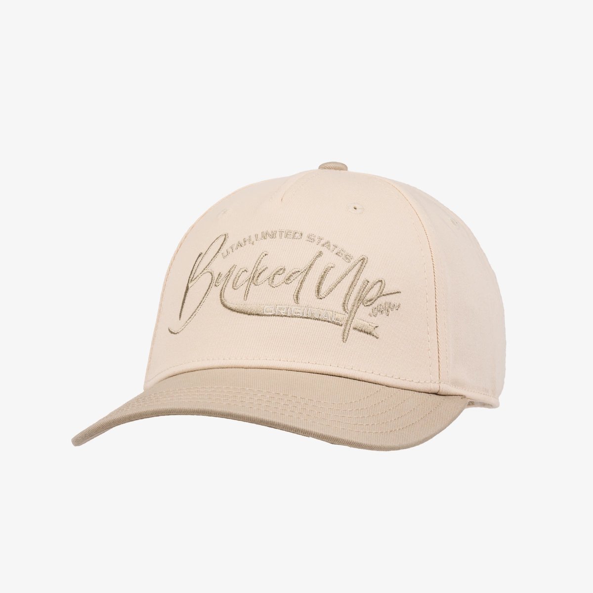 Image of Baseball Snapback - Script - Color - Tan / Beige | Tan Logo