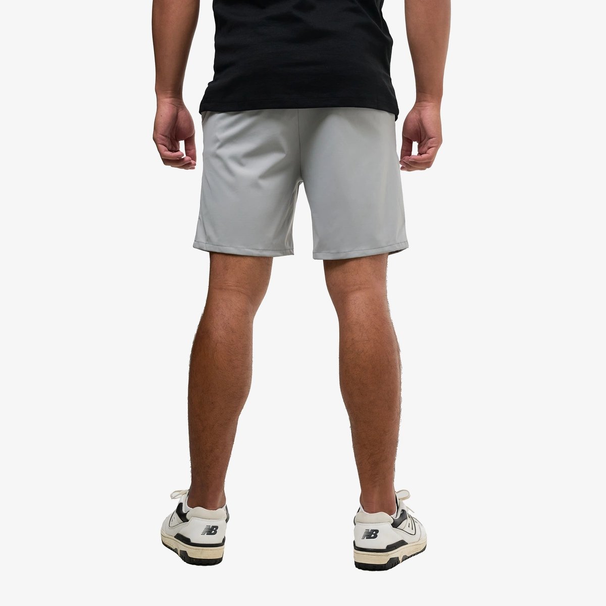 Image of Birdie Golf Shorts - Color - Cement Gray / Black Logo