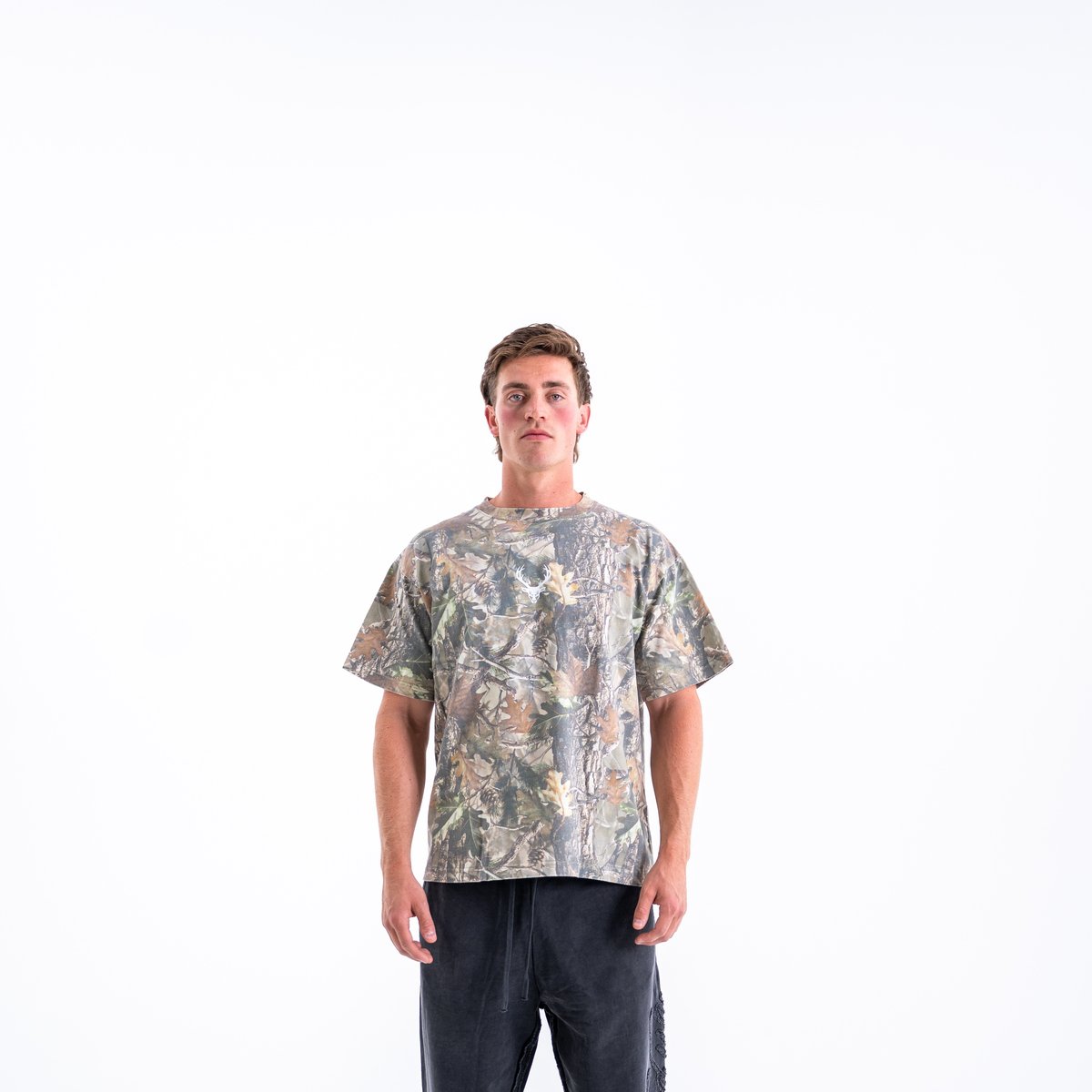 Boxy Camo T-Shirt - Color - Camo - White Logo