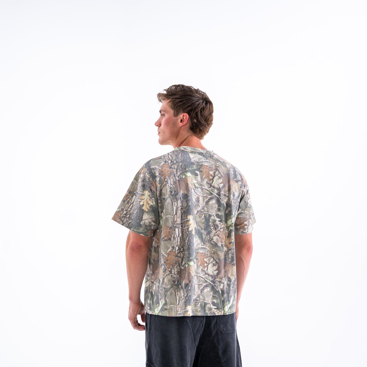 Image of Boxy Camo T-Shirt - Color - Camo - White Logo - 5 / 9