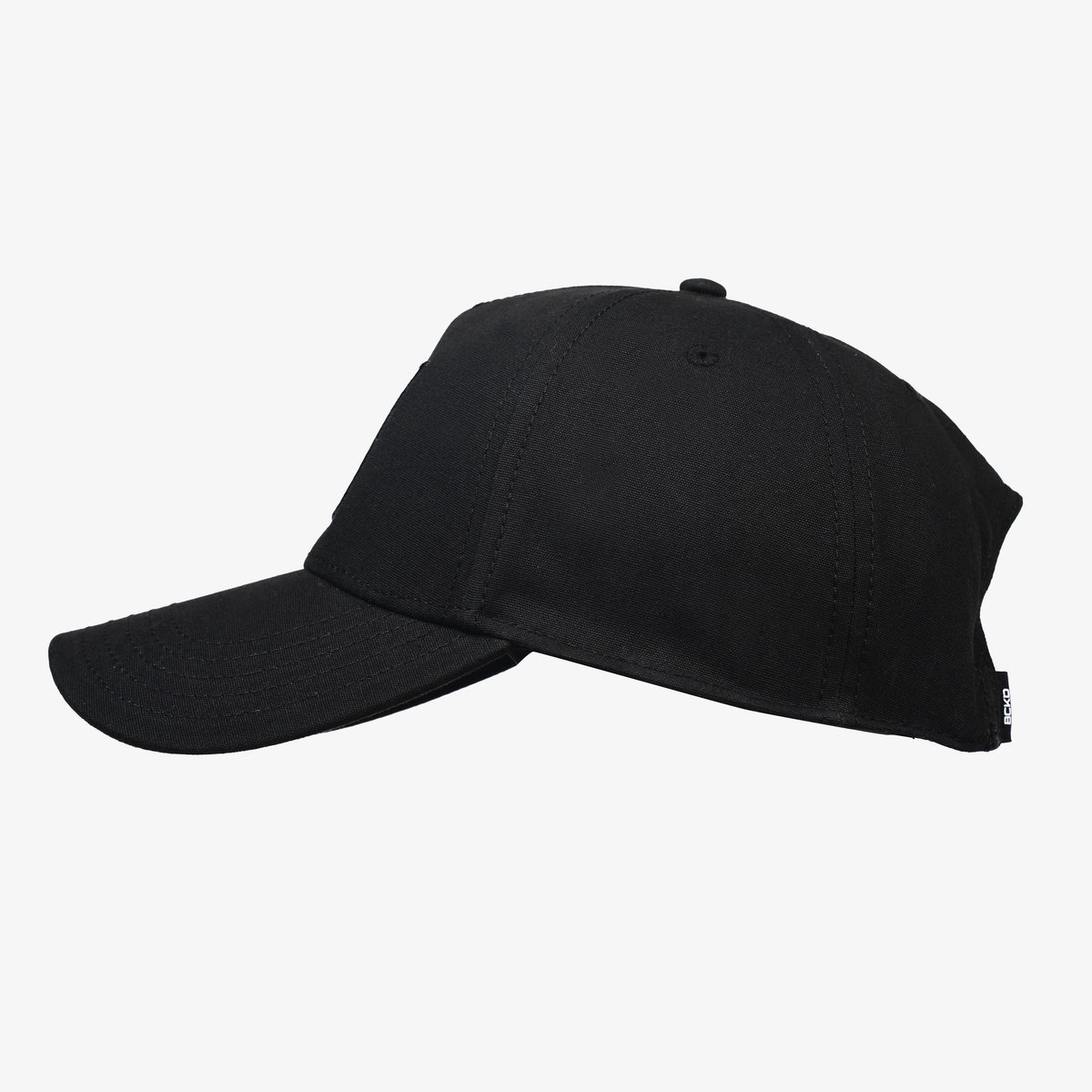 Image of Buck 5-Panel Mid Profile Baseball Hat - Color - Black / Black Logo