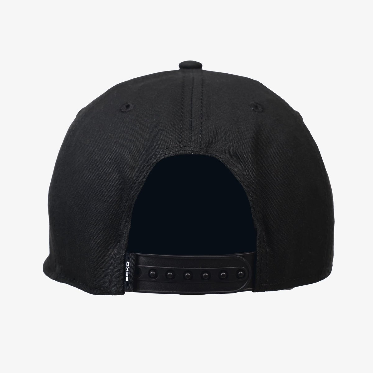 Image of Buck 5-Panel Mid Profile Baseball Hat - Color - Black / Black Logo