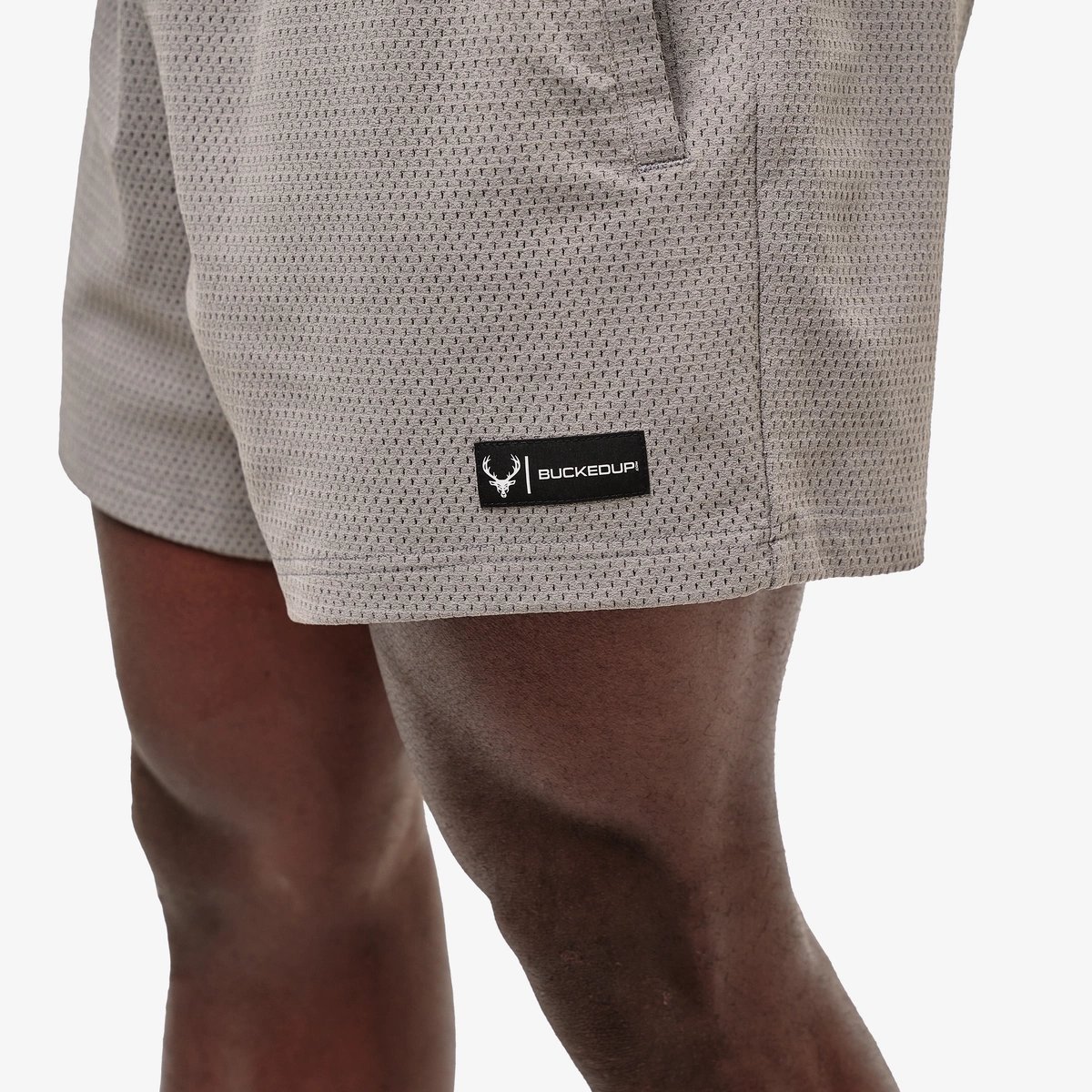 Image of Mesh Short 5" - Color - Gray / Black Logo - 11 / 12