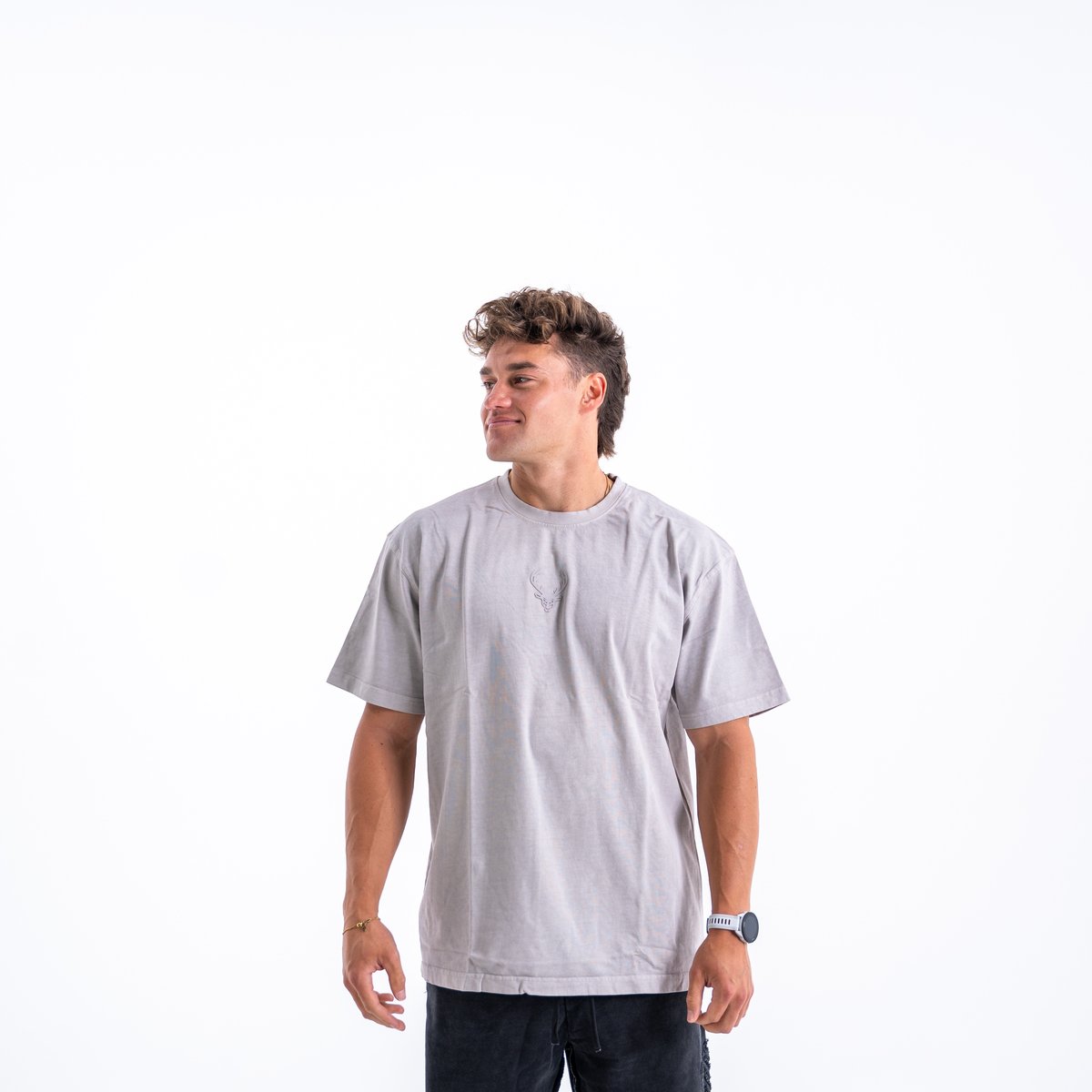 Image of Heavyweight Pump Cover T-Shirt - Color - Cloud Gray / Gray Color - 2 / 4
